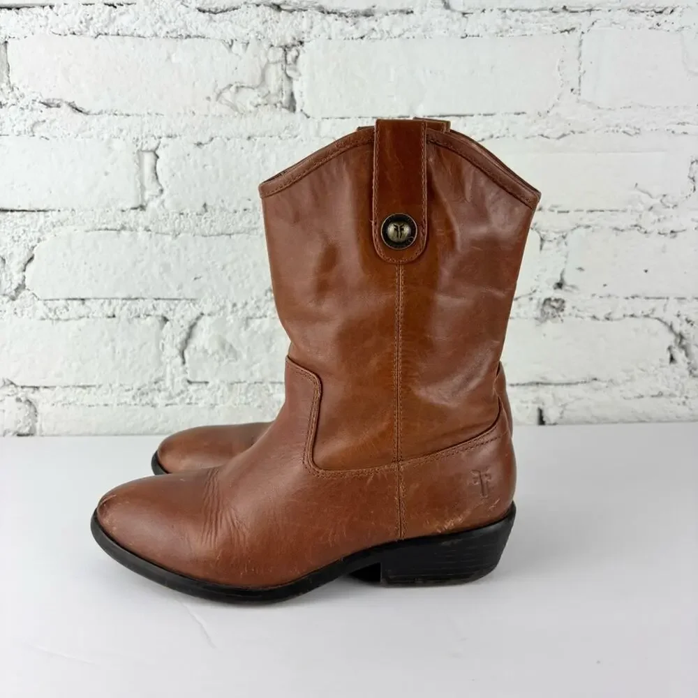 Frye Mellisa Button Western Youth Boots